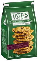 Tates Bake Shop 1001026 Cookies, Oatmeal Raisin, 7 oz, Bag, Pack of 6 