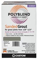 CUSTOM Polyblend Plus PBBG097-4 Sanded Grout, Solid Powder, Characteristic, Natural Gray, 7 lb Box