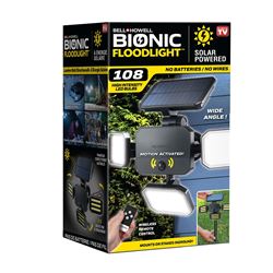 Bell+Howell 7897 Bionic Flood Light, 4.2 V, 10 W, 3-Lamp, LED Lamp, Bright White Light, 1109 Lumens, ABS Fixture