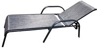 Seasonal Trends 50667 Chaise Lounge, 25.59 in W, 37.4 in H, Grey Textiline Seat, Steel Powder Coated Frame