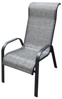 Seasonal Trends 50707 Stack Chair, 34-1/4 in D, 43.30 H in H, Gray Tweed/Textiline Black, Black/Gray