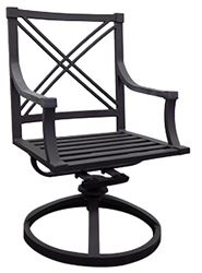 Seasonal Trends SH084 Audubon Swivel Chair, 22-1/2 in W, 20-3/4 in D, 36-1/2 in H, Olefin Cushion Seat, Gray Frame