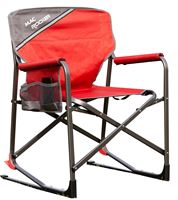 MACSPORTS C2161A-103 Director Rocker Chair, 24 in OAW, 23.8 in OAD, 34-1/2 in OAH, Aluminum/Polyester, Red
