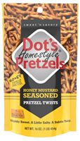 Dots Homestyle Pretzels 7002- DP Mustard Pretzel Twists, Honey Flavor, 16 oz, Pack of 30 