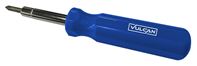 Toolbasix 6-In-1 Screwdriver, Plastic, Blue Handle 