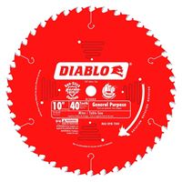 Diablo D1040UX General-Purpose Saw Blade, 10 in Dia, 40-Teeth, Applicable Materials: Plywood, Solid Wood