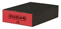 Diablo ENDURA-BOND DFBBLOCCRS01G Flat Edge Sanding Block, 4 in L, 2-1/2 in W, 36 Grit, Coarse