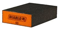 Diablo ENDURA-BOND DFBBLOCMED01G Flat Edge Sanding Block, 4 in L, 2-1/2 in W, 60 Grit, Medium