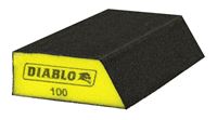 Diablo DFBLANGFIN01G Sanding Sponge, 5 in L, 3 in W, 100 Grit, Fine, Aluminum Oxide Abrasive
