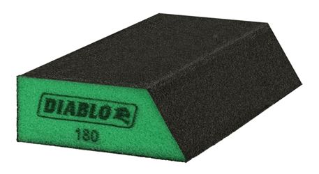 Diablo DFBLANGSFN01G Sanding Sponge, 5 in L, 3 in W, 180 Grit, Ultra Fine, Aluminum Oxide Abrasive