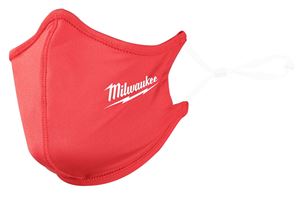 Milwaukee 48-73-4228 2-Layer Face Mask, One-Size Mask, Nylon/Polyester/Spandex Facepiece, Red, 3/PK