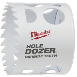 Milwaukee Hole Dozer 49-56-0724 Hole Saw, 2-1/4 in Dia, 1-3/4 in D Cutting, 4 TPI, Carbide Cutting Edge