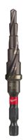 Milwaukee SHOCKWAVE Impact Duty 48-89-9242 Step Drill Bit, 3/16 to 1/2 in Dia, Spiral Flute, 2-Flute, Hex Shank