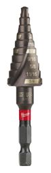 Milwaukee SHOCKWAVE Impact Duty 48-89-9243 Step Drill Bit, 3/16 to 3/4 in Dia, Spiral Flute, 2-Flute, Hex Shank