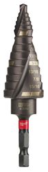 Milwaukee SHOCKWAVE Impact Duty 48-89-9248 Step Drill Bit, 1/8 to 1 in Dia, Spiral Flute, 2-Flute, 1/4 in Dia Shank