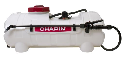 CHAPIN 97200B ATV Spot Sprayer, 15 gal Tank, Polyester Tank, 15 ft L Hose, Translucent 