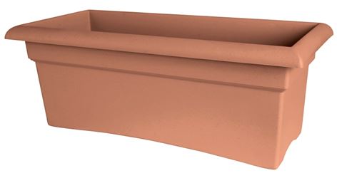 Bloem 57026C Deck Box, 11.7 in H, 26 in W, 9.8 in D, Square, Plastic, Terracotta 