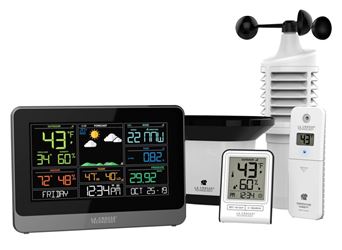 La Crosse 330-2315 Weather Station, LCD Display, -40 to 140 deg F, 10 to 99 %, 0 to 111.8 mph Wind