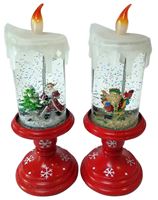 Santas Forest 22412 Candle Scene 2pc Asst 6 Pack 