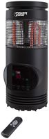 PowerZone 360 deg Infrared Quartz Tower Heater with Remote Control, 12.5 A, 120 V, ECO/1000/1500 W, Black 