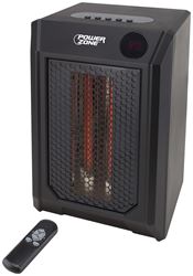 Powerzone Infrared Quartz Heater with Remote Control, 750/1500 W plus fan only 