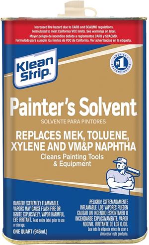 Klean Strip QKSP95005SC Painter's Solvent, Liquid, Water White, 1 qt, Can