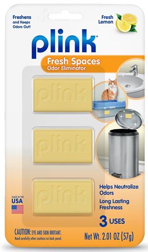 Plink PBF12T Bin Fresh Odor Eliminator, 2.01 oz, Tablet, Fresh Lemon