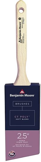 Benjamin Moore U62025-017 Paint Brush, Soft Brush, 3 in L Bristle, CT Polymer Bristle, Angle Sash Handle