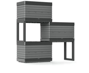 Southern Patio HDR-076650 Planter Box, 11 in W, 22 in D, Rectangular, Polypropylene, Gray
