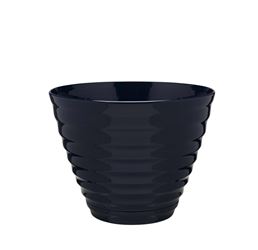 Southern Patio HDR-064770 Planter, 15.9 in Dia, Round, Beehive Design, Resin, Navy