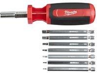 Milwaukee 48-22-2136 Multi-Bit Driver, 1.5 to 6 mm Drive, Hex Drive, 9.06 in OAL, 3-1/2 in L Shank, Plastic Handle  