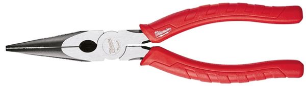 Milwaukee 48-22-6101 Plier, 8 in OAL, 3/8 in Cutting Capacity, 2-39/64 in Jaw Opening, Red Handle, Cushion-Grip Handle