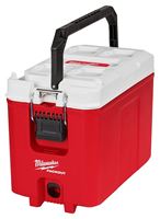 Milwaukee PACKOUT 48-22-8460 Compact Cooler, 16 qt Cooler, Polymer, Red, 30 hr Ice Retention