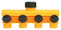 Landscapers Select YM20820 Tap Manifold Connector, 4 Way, Black/Yellow  8 Pack