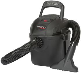 Shop-Vac 2021005 Wet/Dry Vacuum, 1 gal Vacuum, 50 cfm Air, Disposable Filter, 1 hp, 120 VAC, Black Housing