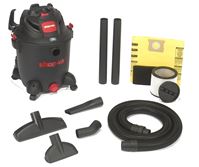 Shop-Vac 8251205 Wet/Dry Vacuum, 12 gal Vacuum, 140 cfm Air, Cartridge, Disposable Filter, 5.5 hp, 120 VAC