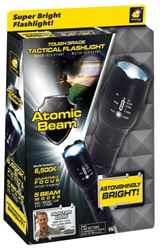 ATOMIC BEAM 11217-12 Flashlight, AAA Battery, Alkaline Battery, LED Lamp, 1200 Lumens, Black