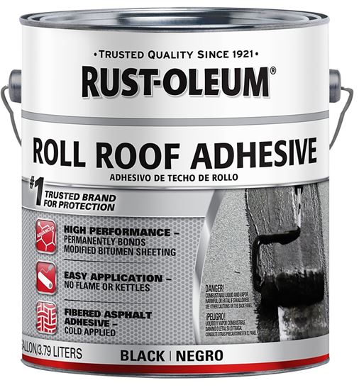 RUST-OLEUM 347428 Roll Roofing Adhesive, Black, Liquid, 0.9 gal