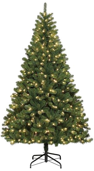 PULEO ASIA LIMITED 253-CLS-75F5LW5 Christmas Tree, 7-1/2 ft H, Electric, LED Bulb, Warm White Light