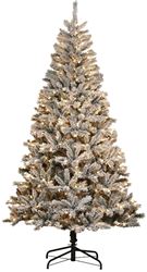 PULEO ASIA LIMITED 253-FKS-75F5LW5 Christmas Tree, 7-1/2 ft H, Electric, LED Bulb, Warm White Light