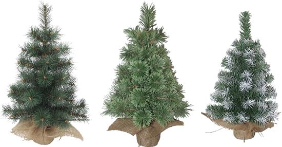Hometown Holidays 27720 Burlap Tree, 3 Assosrted, 20 in  12 Pack