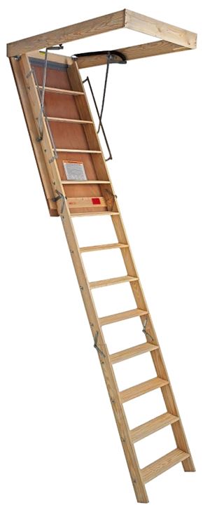 Marwin Superior Plus Series SP200FT Folding Attic Stairway, 8 ft 9 in H Ceiling, 54 in H x 30 in W Ceiling Opening