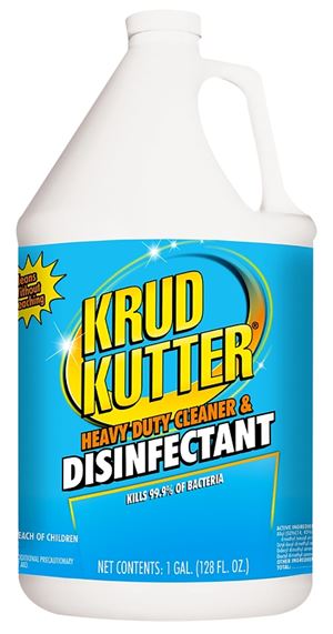 Krud Kutter DH012 Heavy-Duty Cleaner and Disinfectant, 1 gal, Liquid, Mild, Clear