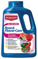 BioAdvanced 701116E All-in-One Rose and Flower Care, 4 lb Bottle, Granular, 6-9-6 N-P-K Ratio