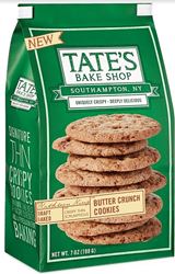 Tates Bake Shop 1002306 Crunch Cookies, Butter Toffee, 7 oz, Bag 