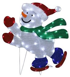 Hometown Holidays 58703 Prelit 2D Skating Snowman, 66 in H