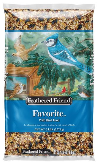 Feathered Friend Favorite Series 14156 Wild Bird Food, All-Purpose, 5 lb Bag