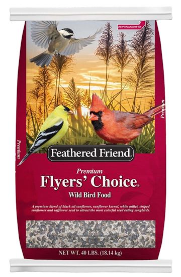 Feathered Friend Flyers' Choice Series 14164 Wild Bird Food, Premium, 40 lb Bag