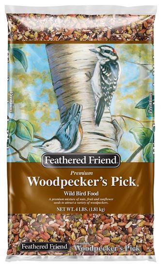 Feathered Friend WOODPECKER's Pick Series 14178 Wild Bird Food, Premium, 4 lb Bag