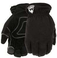 WEST CHESTER 96156BK-XL Hi-Dexterity, Insulated Winter Gloves, Unisex, XL, Saddle Thumb, Elastic, Slip-On Cuff, Black